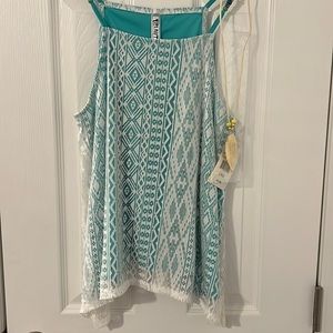 NWT Girls Tank with necklace